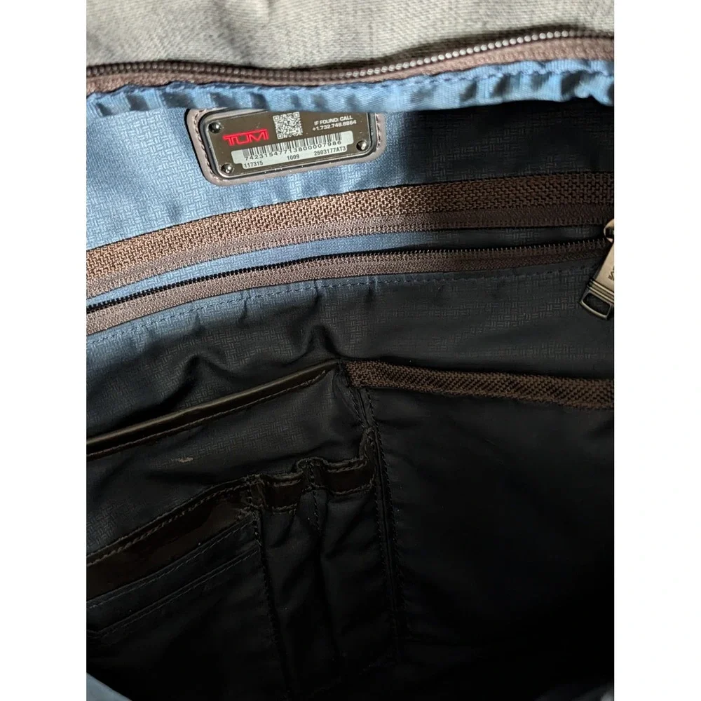 TUMI Alpha 3 Slim Solutions Brief Pack Backpack Anthracite Gray/Brown